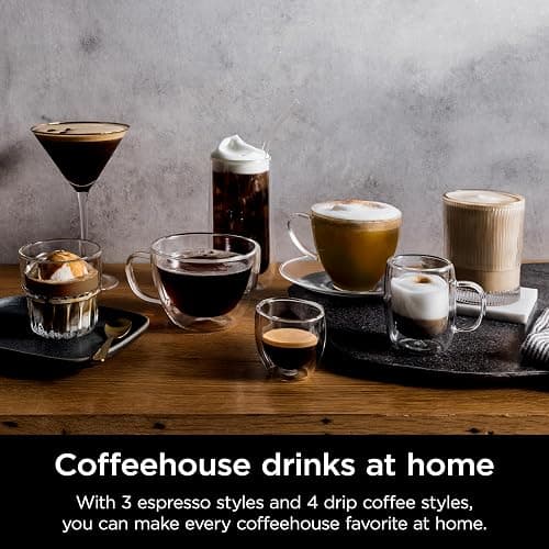 Ninja Luxe Cafe Premier Series, Espresso Machine, Drip Coffee, Rapid Cold Brew, Integrated Grinder, Hands-Free Frother, with Knock Box, Water Filter, Cleaning Tablets, Descaler, ES601GM thumbnail 12