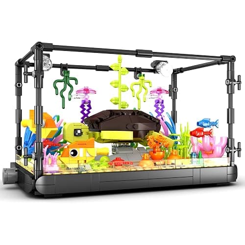 Maxiryx Fish Tank Building Set, Turtle Aquarium Model with Corals and Water Plants, Educational Toys for Boys Girls Aged 8+, 742pcs thumbnail 7