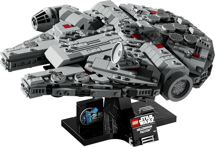 LEGO Star Wars 75375 Millenium Falcon - Collectible Starship Building Set for Adults - incl. a Display Stand & Nameplate for Fun Desk Decor - Gift for A New Hope Fans thumbnail 9