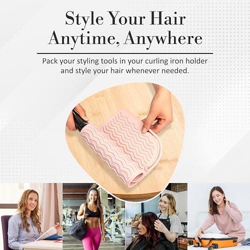 Heat Resistant Mat - Curling Iron Holder - Straightener pad - Flat Iron Holder - Silicone Mat for Hair Tools - Hot Tool Mat - Salon Tools - Hot Iron Holster - Vanity Mat - Vanity Accessories for Women thumbnail 4