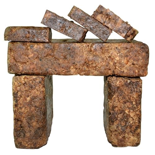 Raw African Black Soap Bar 8 oz. - 100% Pure Natural From Ghana. Acne Treatment, Aids Against Eczema & Psoriasis, Dry Skin, Scars and Dark Spots. Great For Pimples, Blackhead, Face & Body Wash. - Image 1