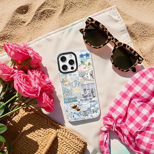 ChiCaseVer for iPhone 13 Case, Nostalgic Beach Collage with Surfboard & Stay Salty, Military-Grade Drop Protection, Coastal Soft Slim TPU Protective Cover with Camera Protection for Women & Girls thumbnail 3