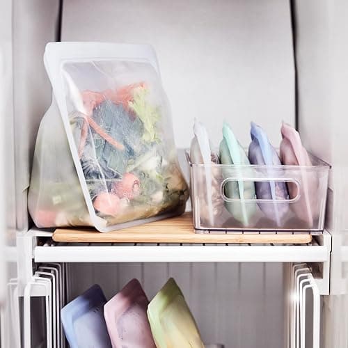 Stasher Premium Silicone Reusable Food Storage Stand-Up Bag Mega, Clear, Microwave, Sous Vide, Dishwasher, Oven and Freezer Safe, BPA Free, Leak-free, Eco-friendly, 104 Oz thumbnail 4