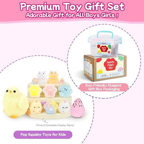 10 Pack Taba Squishy Toys Set with Toy Box & Cute sticers, Kawaii Squishies Stress Relief Toys Party Favors for Kids 4-8 8-12, Squishy Sensory Fidget Toys for Kids ，Birthday Xmas Gifts for Girls&Boys thumbnail 6