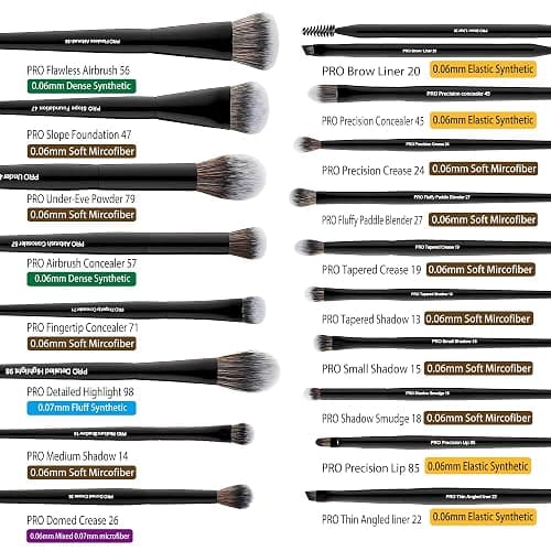 Bueart Design 32Pcs PRO Grade Makeup Brushes Set with Super large Holder, Premium Ultra-soft Synthetic Foundation Contour Powder Blush Concealer Eyeshadow Classic Black Make up Brush thumbnail 6