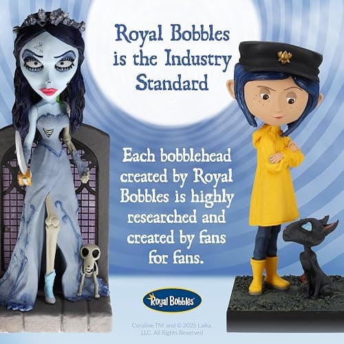 Royal Bobbles Coraline with The Cat – 6.5 Inches Tall – Collectible Bobblehead Statue thumbnail 8