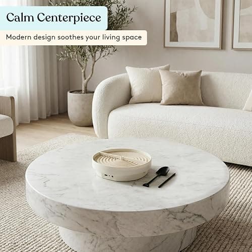 Special Supplies Zen Garden Sand Spinner – Self Spinning Sandscape for Desk, Mindfulness Kit, Stress Relief, Sensory Therapy Tools- Zen Garden Kit (White) thumbnail 5