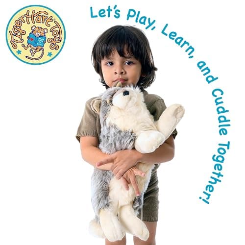 TigerHart Whitaker The Wolf - 14 Inch Stuffed Animal Plush Dog thumbnail 3