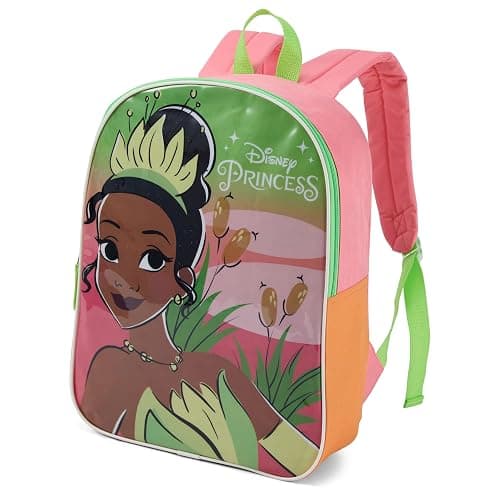 Disney Princess Tiana Backpack for Kids - Cute & Durable Kids Backpack for Girls with Padded Straps & Zip Compartment - Ideal Toddler Bookbag for School & Travel - 15” thumbnail 3