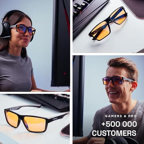 Horus X • Blue Light Glasses Men Women | Blue Light Blocking Glasses for Screen Anti-Fatigue & Eye Migraine | Gaming and Urban Glasses V3 thumbnail 6