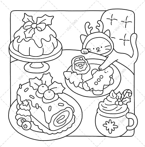 Christmas: Cozy Coloring Book for Adults & Teens Featuring Festive Holiday Winter Scenes thumbnail 7