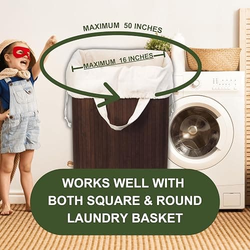 Canvas Laundry Bags - Extra Large, Heavy Duty, 100% Cotton Laundry Bag with Straps, Handles and Drawstring - College Dorm Laundry Bag in XL Size - Washable, Foldable Laundry Basket Liner (2 Pack) - 2 thumbnail 5