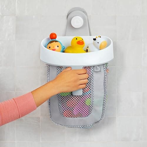 Munchkin® Super Scoop™ Hanging Bath Toy Storage with Quick Drying Mesh, Grey thumbnail 4