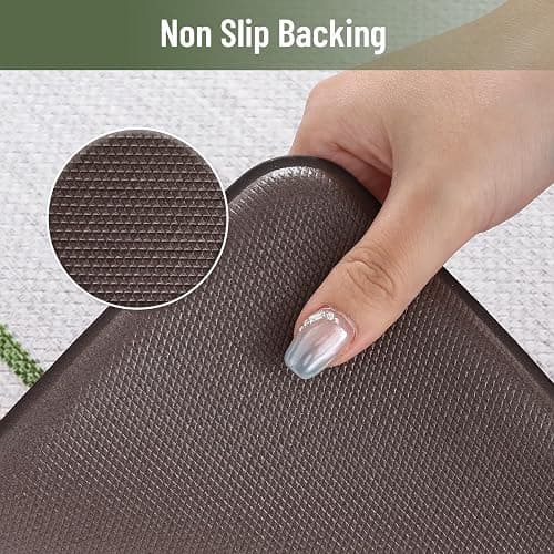 KIMODE Kitchen Mats Cushioned Anti Fatigue, Farmhouse Christmas Kitchen Rugs Sets of 2, Non Slip Kitchen Mats for Floor, Comfort Kitchen Floor Mats for Sink Laundry Desk 17"x47"+17"x29" Green thumbnail 4