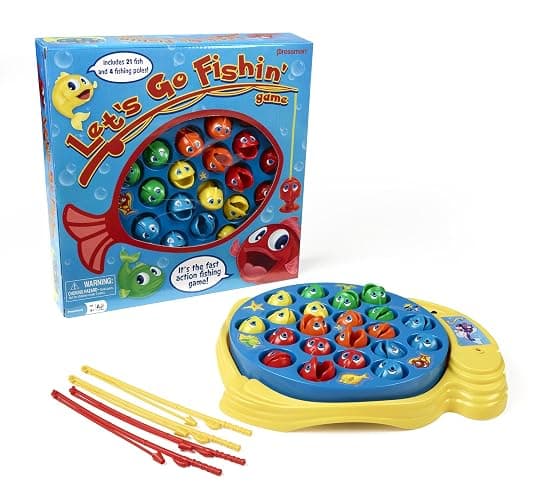 Let's Go Fishin' Game by Pressman - The Original Fast-Action Fishing Game!, 1-4 players thumbnail 2