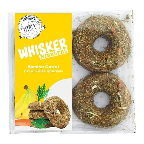 Whisker Nibblers Banana Carrot Treats for Rabbits, Guinea Pigs and Small Animals - Image 1