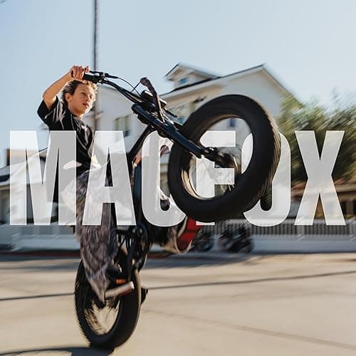 MACFOX Electric Bike for Adults Wheelies with 750W Motor and 48V 10.4Ah Ebike Battery, 25MPH Max 38 Miles Electric Motorcycle 20" Fat Tire Dirt Bike with Dual Disc Brakes and Shock Absorbers thumbnail 4