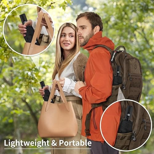 Seniny Windproof Travel Umbrella, Automatic Umbrellas for Rain, Portable & Compact Umbrellas for Backpack, Strong UV for Protection, Folding Small Sun Umbrella for Car, Walking thumbnail 4