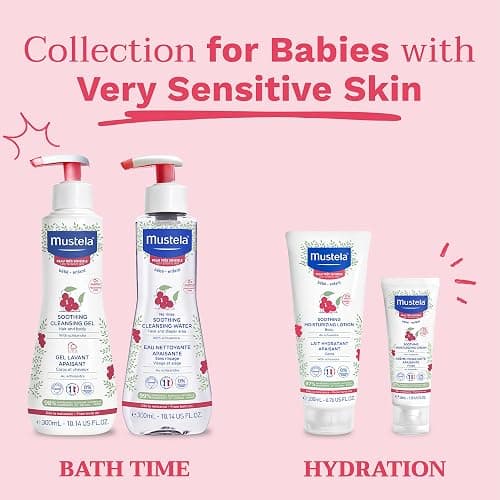 Mustela Baby Soothing Cleansing Water - No-Rinse Micellar Water for Very Sensitive Skin - with Natural Avocado & Schizandra Berry - Fragrance Free & EWG Verified - 10.14 fl. oz. thumbnail 7