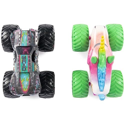 Monster Jam, Official Nitro Neon, Sparkle Smash Vs. Max-D, 1:64 Scale Die-Cast Monster Trucks, Kids Toys for Boys Ages 3 and up thumbnail 4