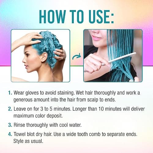 Punky Colour 3-in-1 Color Depositing Hair Cleanser & Conditioner, 8.5 fl oz. (Tealistic) thumbnail 6