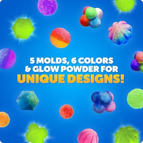 Blue Marble Bouncy Ball Science Kit - Make Up to 45 Glow in The Dark Bouncy Balls for Kids with 6 Colors & 5 Mold Shapes, DIY STEM Projects, Science Kit, Kids Science Projects thumbnail 4