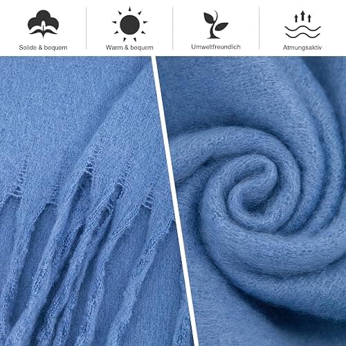 MissShorthair Thick Scarf for Women Big Chunky Colorful Blanket Fluffy Soft Scarves Winter Colorful Shawl Warps thumbnail 5