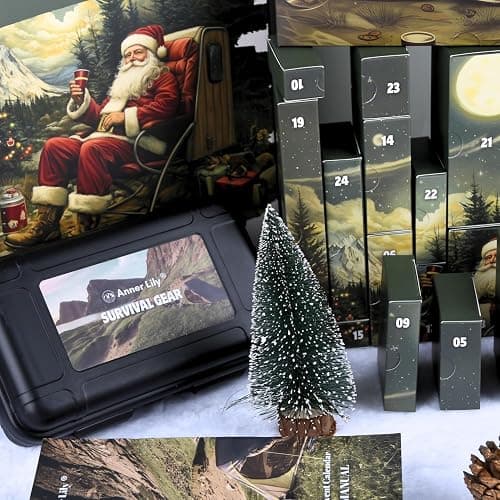 Survival Advent Calendar for Adult Men - Survival Kits Advent Calendar 2025 for Teen 24 Days Christmas Countdown - Xmas Surprise Gifts for Outdoor Adventure thumbnail 4