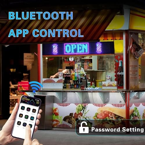 Windshield Display for Cars, SUV and Trucks - Programmable USB LED Matrix with App & Remote Control, Custom Car Sign for Message, Animation & Decoration（12 X 59.5 CM） thumbnail 3