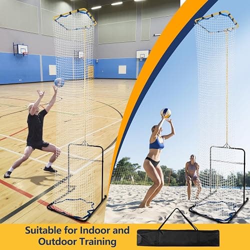 Wiseek Volleyball Setter Training Equipment 8 Adjustable Heights,Sturdy and Durable 130inch Volleyball Setter Training Net 6 Adjustable Angles for Indoor and Outdoor Training thumbnail 7