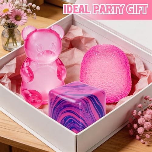 3Pcs Taba Squishies Fidget Toys, Stress Balls for Kids and Adults, Squishies Stress Cube, Sensory Toys for Kids with Autism, Fidgets for Classroom Prize, Birthday Gifts Party Favors(Random Color) thumbnail 7