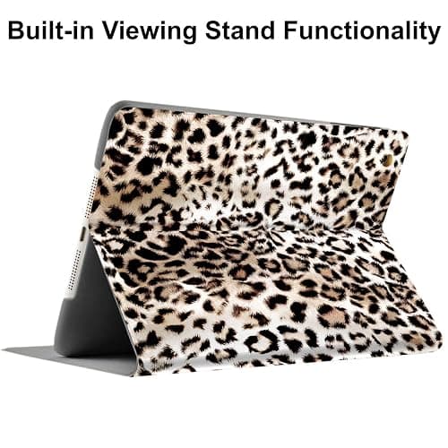 DuraSafe Cases for iPad 10 Gen 2022 10.9 Inch 10,9 pouces [ iPad 10th ] A2696 A2757 A2777 Printed Folio Magnetic Smart Protective Sleek & Classic Design Cover étui - Leopard thumbnail 5