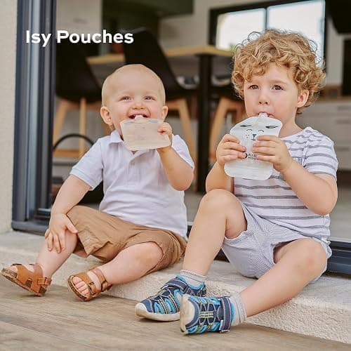 Babymoov 20 Gourdes Réutilisables pour Bébé et Enfant, Contenance 150ml, en Plastique Recyclé, sans BPA, 100% Hermétiques, Surface Réinscriptible thumbnail 2