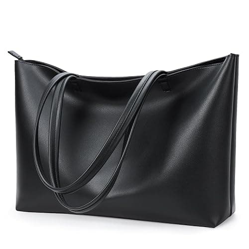 KALIDI Tote Bag Zipper Shoulder Bag Faux Leather Purses Satchel for Women Casual Handbag Work Dating College - Image 1