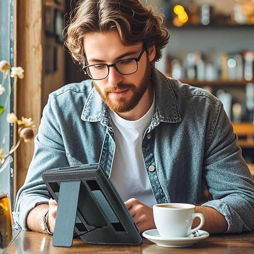 WALNEW Stand Case for 6.8" Kindle Paperwhite (Model No. M2L3EK / M2L4EK), Two Hand Straps Premium PU Leather Book Cover with Auto Wake/Sleep Feature thumbnail 9