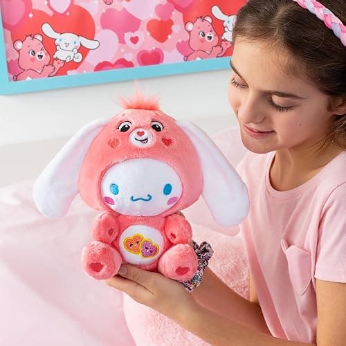 Cinnamoroll Dressed As Love-a-Lot Bear 8" Fun-Size Plush, Pink - Soft, Huggable Bestie! – Good for Girls and Boys, Employees, Collectors, Ages 4+ - Cinnamoroll Dressed as Love-a-lot Bear thumbnail 3