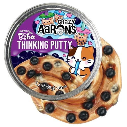 Crazy Aaron's Thinking Putty® - Brown Sugar Boba - Sensory Putty for Kids and Grown ups in a 4" Tin - Creative and Endless Fun, Stress Relief Therapy Toys, Never Dries Out - Made in USA thumbnail 6