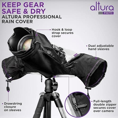 Altura Photo Professional Waterproof Camera Rain Cover for Canon Nikon Sony DSLR & Mirrorless Cameras and Lenses, Photography Camera Accessories thumbnail 2