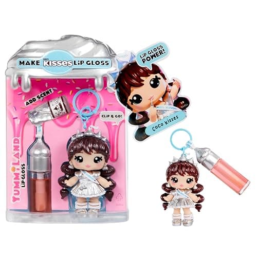 Yummiland x Licensed Sweets Lip Gloss Doll: HERSHEY'S KISSES Includes DIY Lip Gloss + Removable Keychain, Cosmetic Play, Collectible, Ages 4+ thumbnail 2