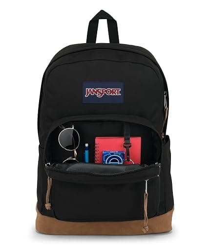JanSport Right Pack Backpack - Durable Daypack with Padded 15" Laptop Sleeve, Spacious Main Compartment & Integrated Water Bottle Pocket - Black thumbnail 5