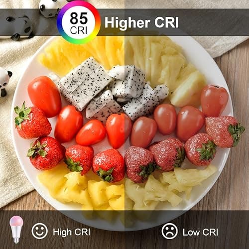 ILC Color Changing LED Light Bulbs, 70W Equivalent, 2700K Warm White A19 E26 Screw Edison Base RGBW Dimmable - 12 Color Choices - Timing Infrared Remote Control Included (2 Pack) thumbnail 6