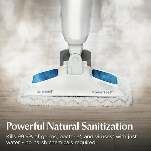 Bissell Power Fresh Steam Mop with Natural Sanitization, Floor Steamer, Tile Cleaner, and Hard Wood Floor Cleaner with Flip-Down Easy Scrubber, 1940A thumbnail 2