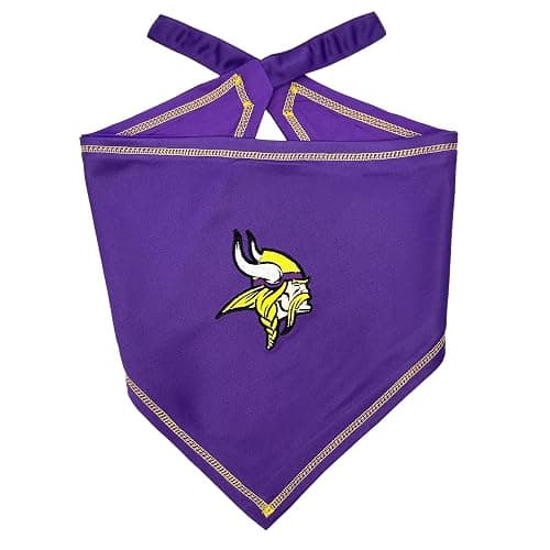 Pets First NFL Minnesota Vikings TIE Bandana, Size Small/Medium. Dog Bandana Scarf Bib for Pet Cat Dog. The Ultimate Game-Day, Party Bandana - Image 1