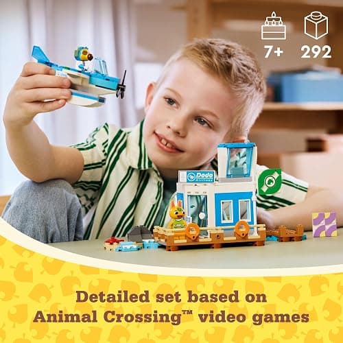 LEGO Animal Crossing Fly with Dodo Airlines Airport Playset, Kids’ Airplane Toy and Pilot Minifigure Inspired by The Video Game Series, Gift for Girls and Boys Ages 7 and Up, 77051 thumbnail 2