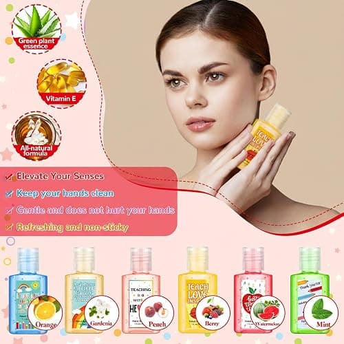 24 Pack Mini Hand Sanitizer Bulk Teacher End of Year Gifts for Student Scented Hand Sanitizer Travel Size 1oz First Day Back to School Party Supplies Employee Appreciation Gifts for Staff Coworker thumbnail 4