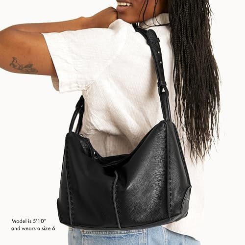 The Sak Los Feliz Hobo Purse - Premium Large Leather Women's Handbag for Everyday & Travel - Durable Purse With Zipper Pocket thumbnail 4