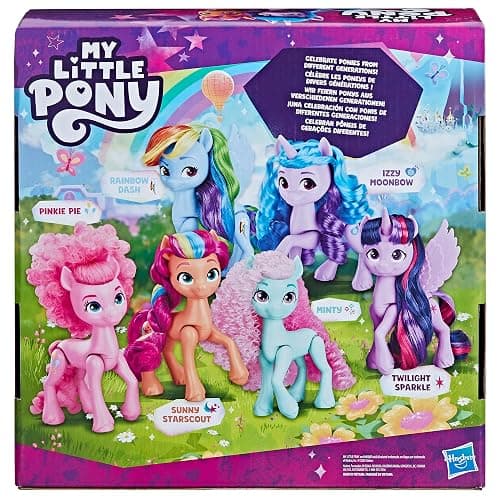 My Little Pony Dolls Rainbow Celebration, 6 Pony Figure Set, 5.5-Inch Dolls, Toys for 3 Year Old Girls and Boys, Unicorn Toys (Amazon Exclusive) thumbnail 17
