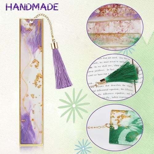 Kaluofan 2PCS Book Marks for Women, Durable Handmade Resin Bookmarks for Mothers, Teachers, Students and Book Lovers on Mother's Day, Teachers' Day, Christmas thumbnail 4