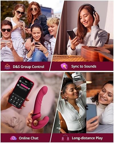 LOVENSE Lapis Strapless Strap on Dildos Double-Ended G Spot Vibrator with Flexible Bulb Vibrating Butt Plug Adult Toy & Game Remote Control Clitoral Stimulator Sex Toys for Women Lesbian Couple thumbnail 3