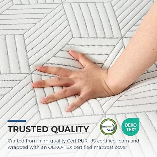 FATHOM Firm Queen Mattress 10 Inch Memory Foam Mattress Queen Size Bed in a Box for Back Pain Relief and Cool Sleep with Gel Foam and Removeable Fiberglass Free Cover, CertiPUR-US Certified thumbnail 5